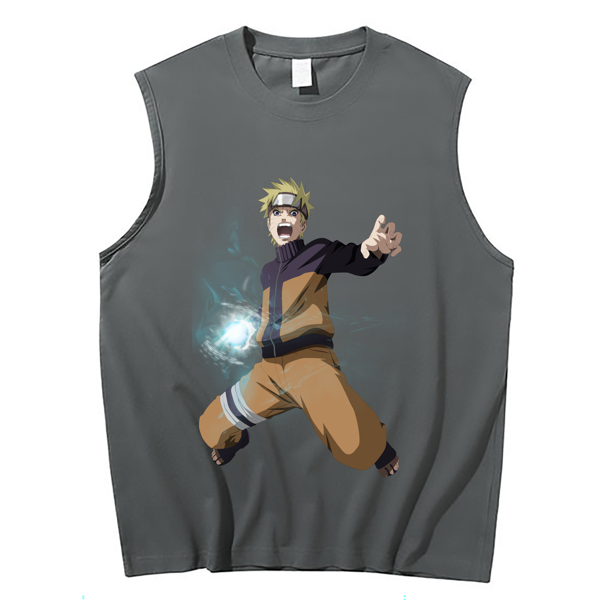 （画像用） NARUTO -ナルト- うずまき ナルト Uzumaki Naruto コットン100％タンクトップ（フロントプリント）